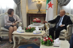 19 May 2015 The Speaker of the National Assembly of the Republic of Serbia Maja Gojkovic and the Speaker of the Algerian People’s National Assembly Mohamed Larbi Ould Khelifa